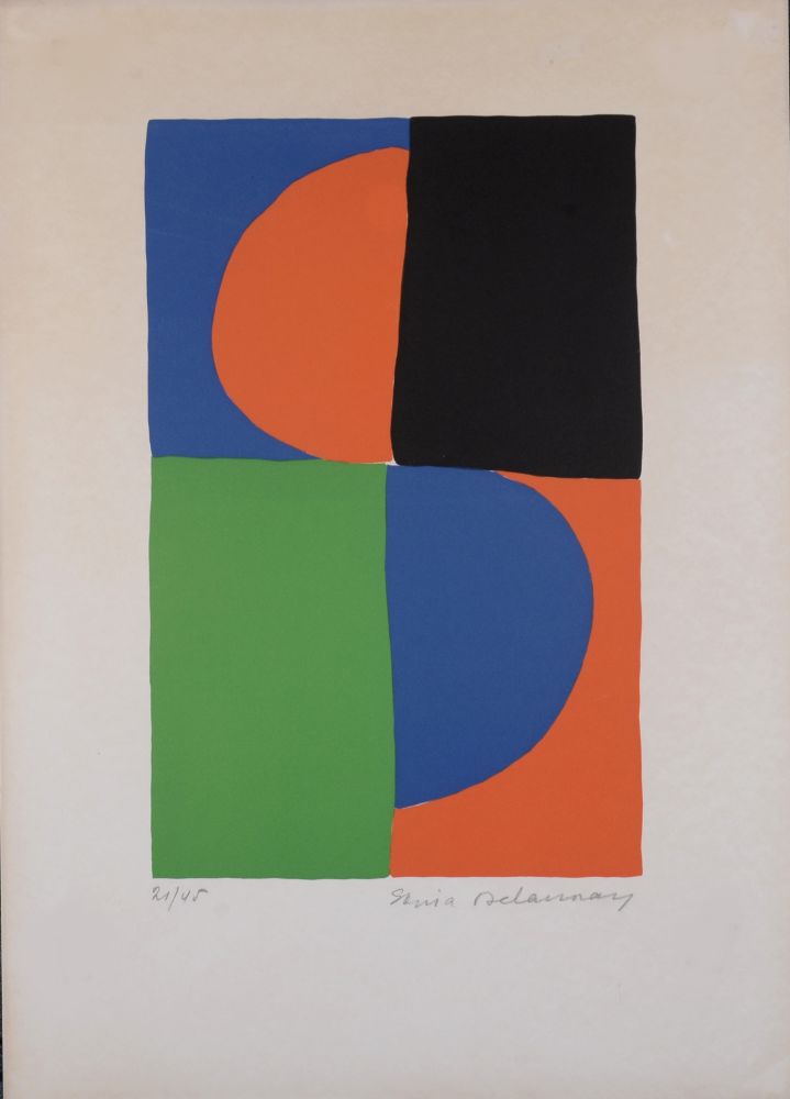 Lithographie Delaunay - Composition,1963 - Hand-signed and numbered!