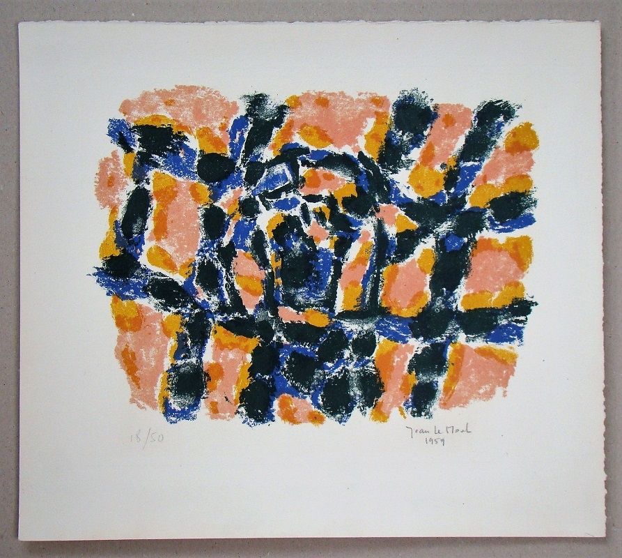 Lithographie Le Moal - Composition - 1959