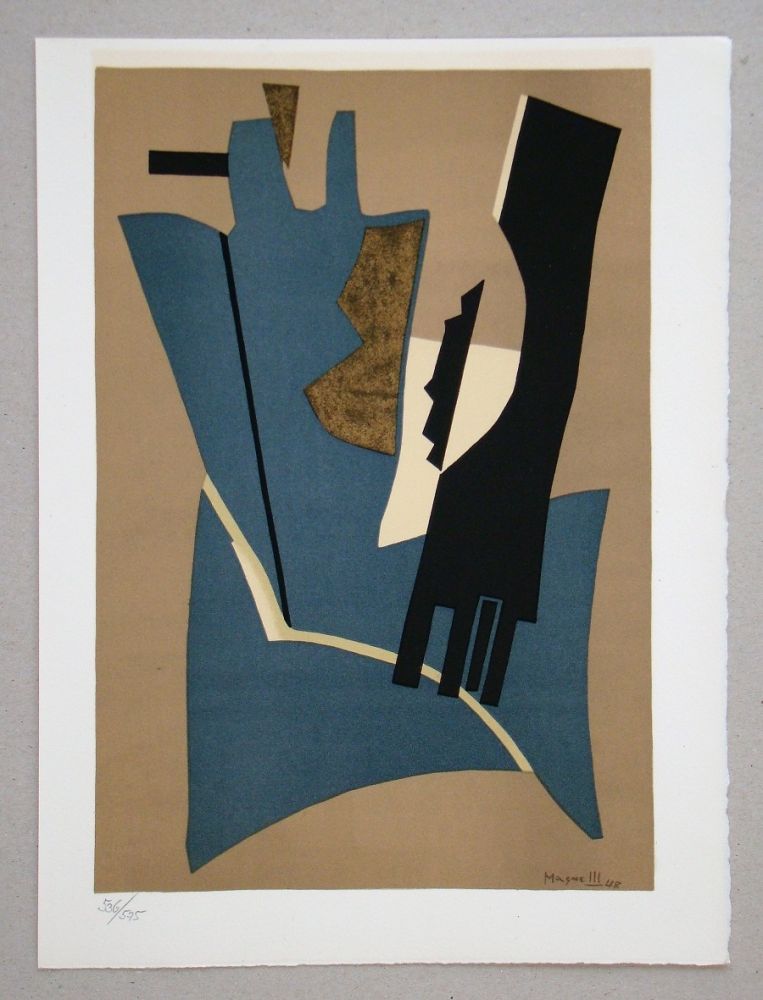 Lithographie Magnelli - Composition - Papier collé 1948