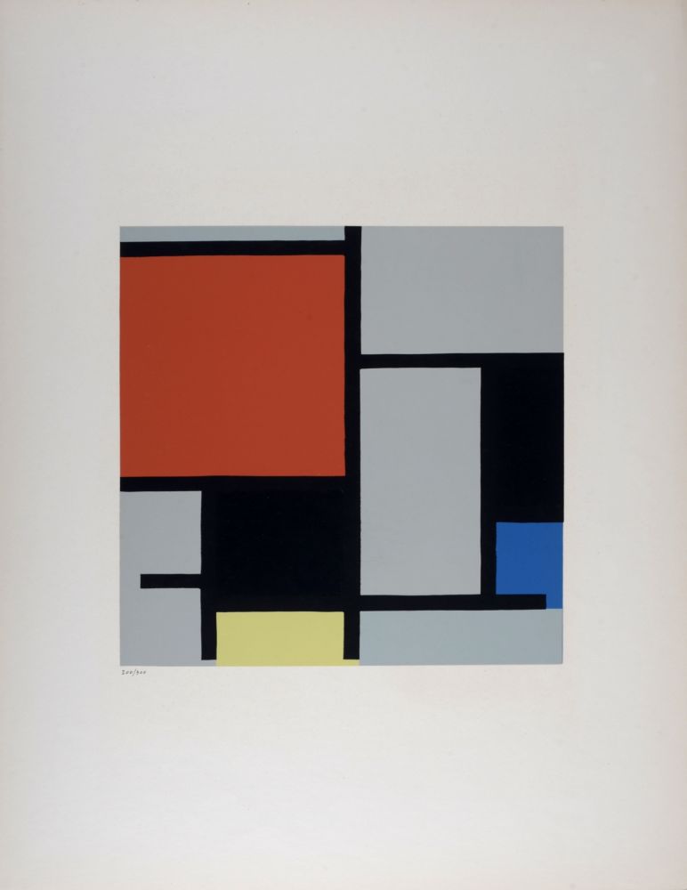 Siebdruck Mondrian - Composition, 1953.