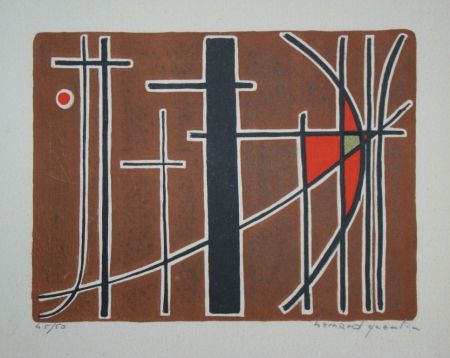 Lithographie Quentin - Composition, 1956