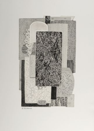 Stich Vieillard - Composition, 1965 - Hand-signed