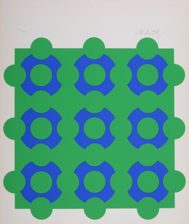 Siebdruck Vasarely - Composition, 1967 - Hand-signed