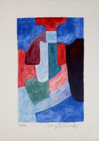 Lithographie Poliakoff - Composition, 1969 - Hand-signed