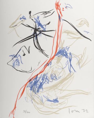 Lithographie Jorn - Composition, 1972 - Hand-signed