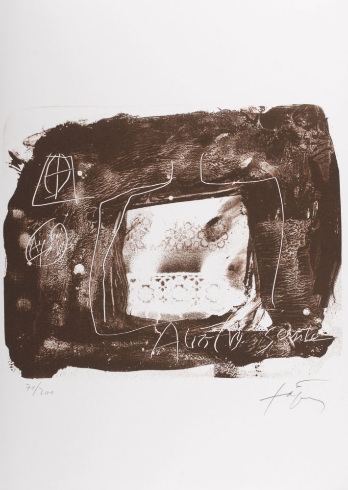 Lithographie Tàpies - Composition, 1979 - Hand-signed
