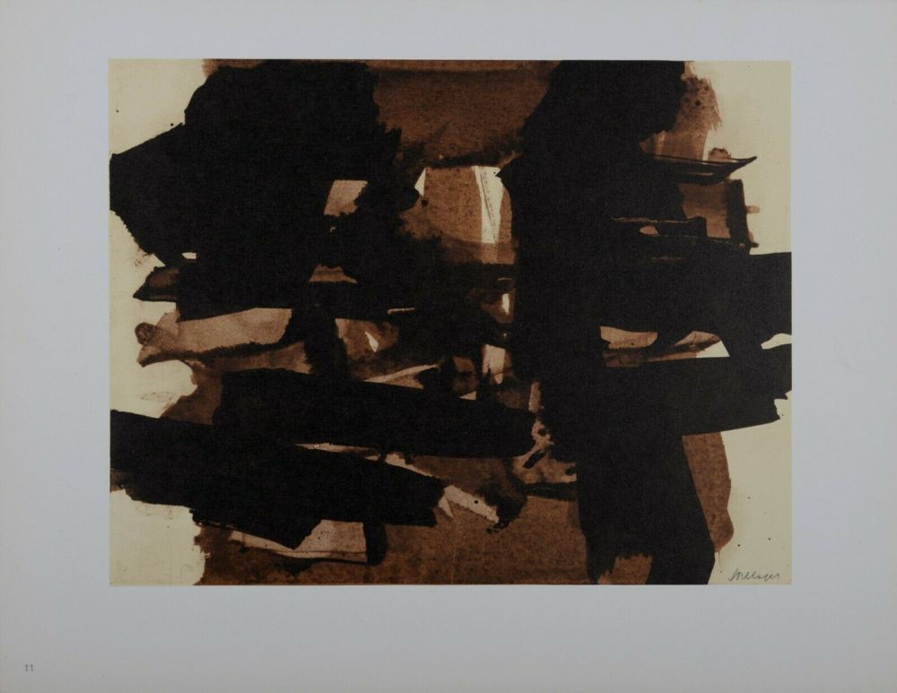 Lithographie Soulages (After) - Composition #2, 1962