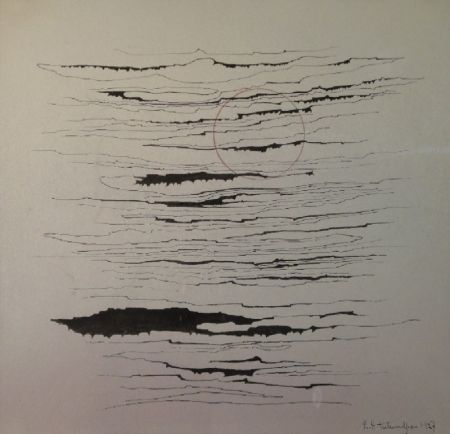Monotypie Tutundjian - Composition abstraite /Abstrakte Komposition