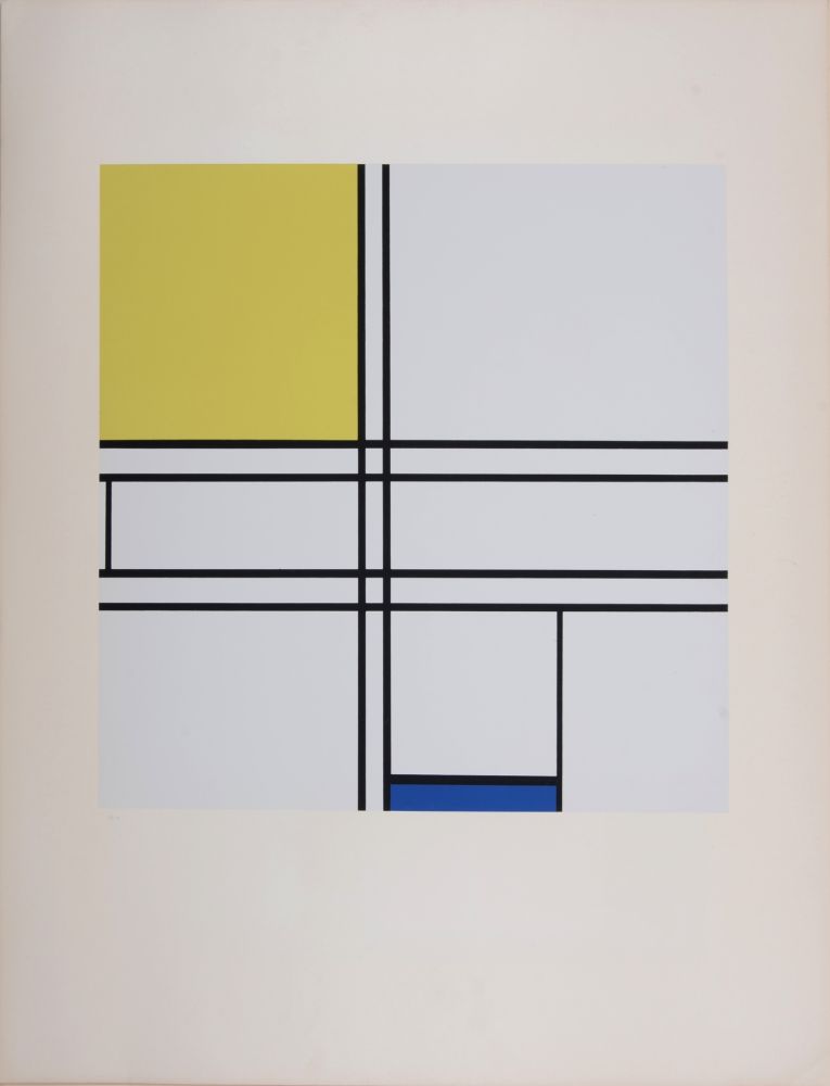 Siebdruck Mondrian - Composition Bleu, Jaune 1936 (1957)