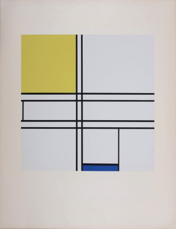Siebdruck Mondrian - Composition Bleu, Jaune 1936 (1957)
