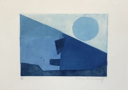 Radierung Poliakoff - Composition Bleue 