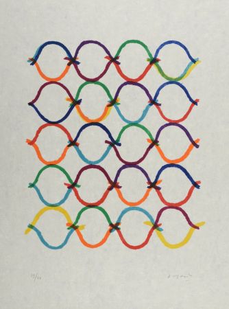 Lithographie Dorazio - Composition (#C), 1976 - Hand-signed