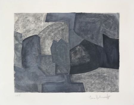 Lithographie Poliakoff - Composition Grise L59 