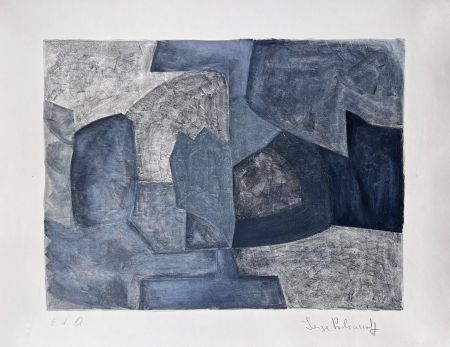 Lithographie Poliakoff - Composition Grise L59 