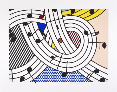 Siebdruck Lichtenstein - Composition II
