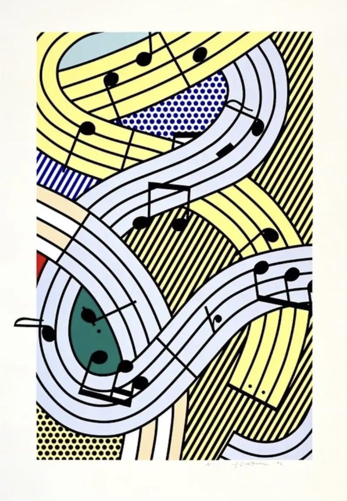 Siebdruck Lichtenstein - Composition III