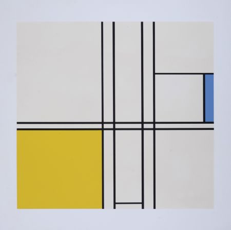 Siebdruck Mondrian - Composition in Blue and Yellow, 1967