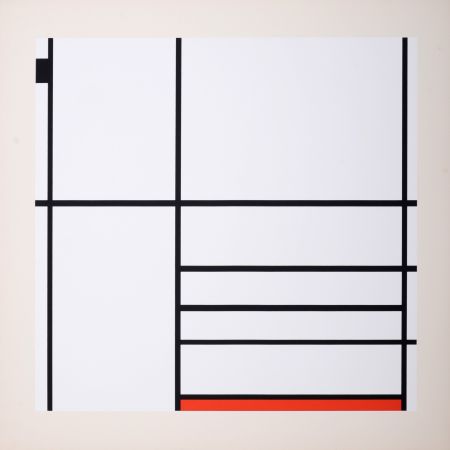 Siebdruck Mondrian - Composition in White, Black, and Red, 1936 (1967)