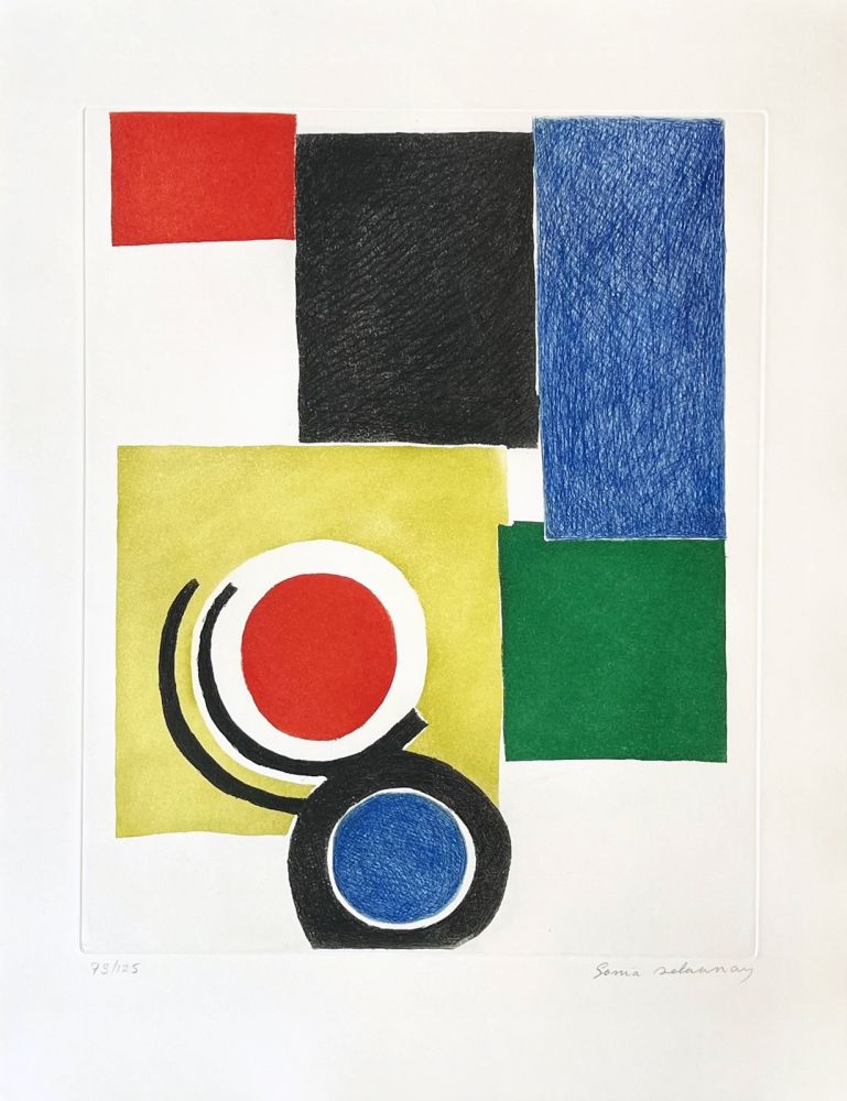 Radierung Und Aquatinta Delaunay - Composition polychrome 