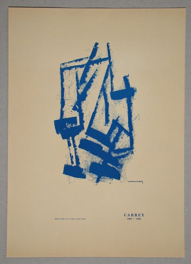 Lithographie Carrey - Composition pour Galerie Ariel