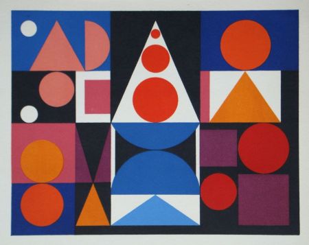 Siebdruck Herbin - Composition sur le mot Fer Acier