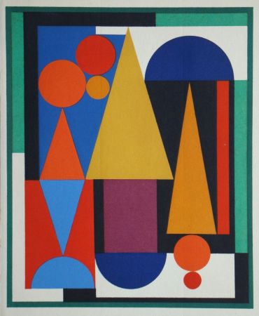 Siebdruck Herbin - Composition sur le mot Fleur Fruit