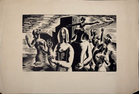 Holzschnitt Survage - Composition surréaliste (F), c. 1930s