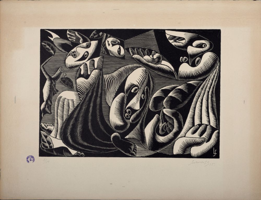 Holzschnitt Survage - Composition surréaliste XXII (2), 1935