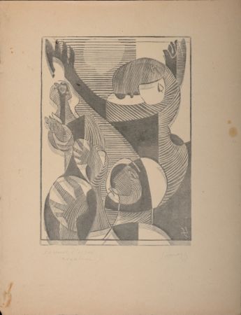 Holzschnitt Survage - Composition surréaliste XXIV (1), 1934