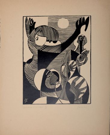 Holzschnitt Survage - Composition surréaliste XXIV (2), 1934