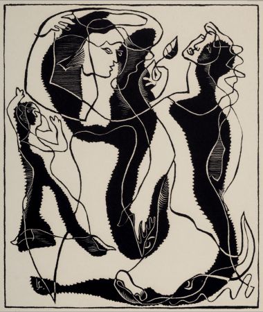 Holzschnitt Survage - Composition surréaliste XXVIII, 1933