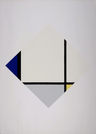 Siebdruck Mondrian - Composition with Blue and Yellow (Composition 1), c. 1960