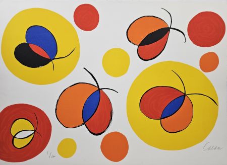 Lithographie Calder - Composition with Butterflies
