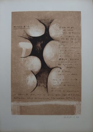 Lithographie Witold-K - Comédie, tragédie