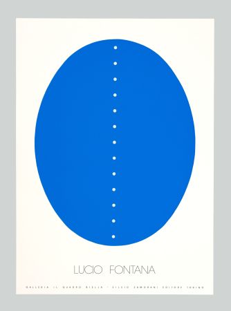 Siebdruck Fontana - Concetto spaziale (blu)