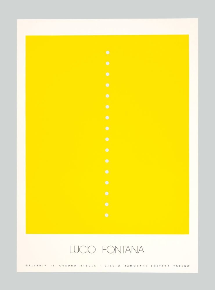 Siebdruck Fontana - Concetto spaziale (giallo)