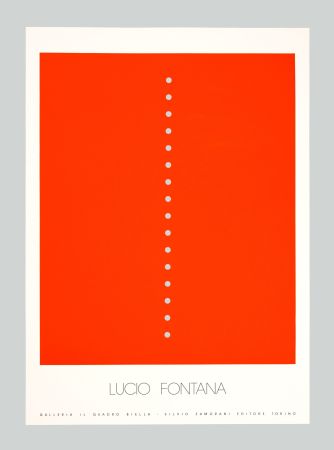 Siebdruck Fontana - Concetto spaziale (rosso)