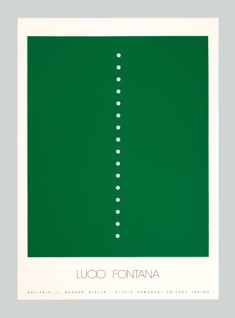 Siebdruck Fontana - Concetto spaziale (verde)