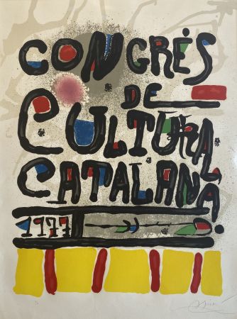 Lithographie Miró - Congres de Cultura Catalana