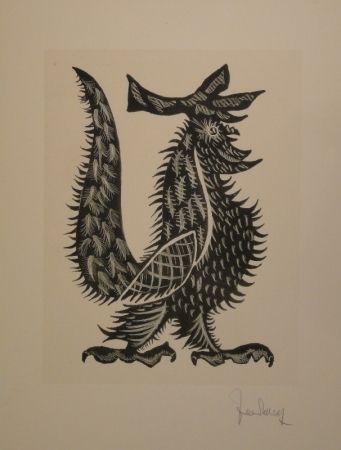 Lithographie Lurcat - Coq