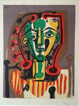 Lithographie Picasso - Corsage Raye