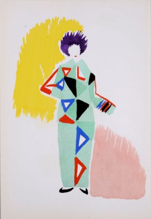 Pochoir Delaunay - Costumes (K), 1969