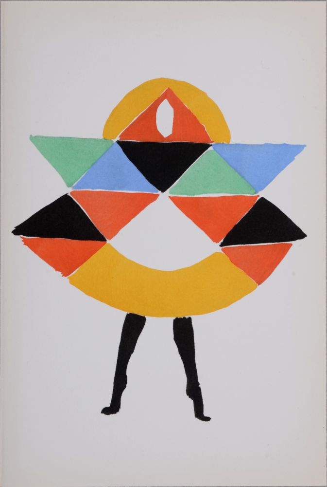 Pochoir Delaunay - Costumes (L), 1969