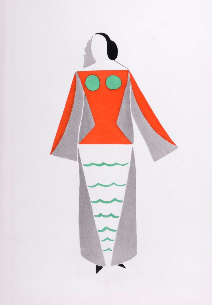 Pochoir Delaunay - Costumes (W), 1969