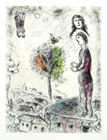 Radierung Und Aquatinta Chagall - Couple