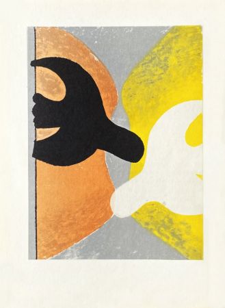 Lithographie Braque - Couple d'oiseaux
