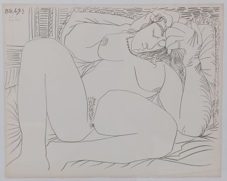 Lithographie Picasso - Couples and female nudes I