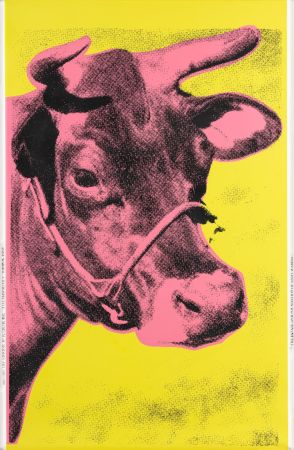 Siebdruck Warhol - Cow (pink)