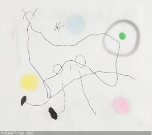 Aquatinta Miró - Crapaud Lyre