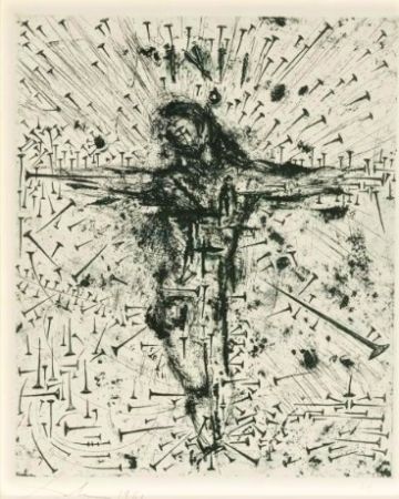 Radierung Dali - Crucifixion, from Apocalypse de Saint Jean